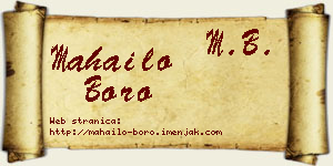 Mahailo Boro vizit kartica
